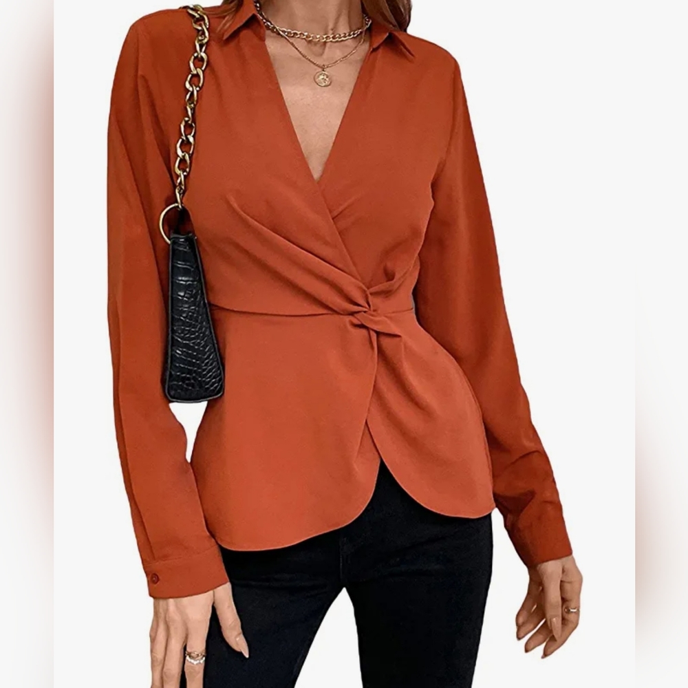 Burnt Orange Blouse - small